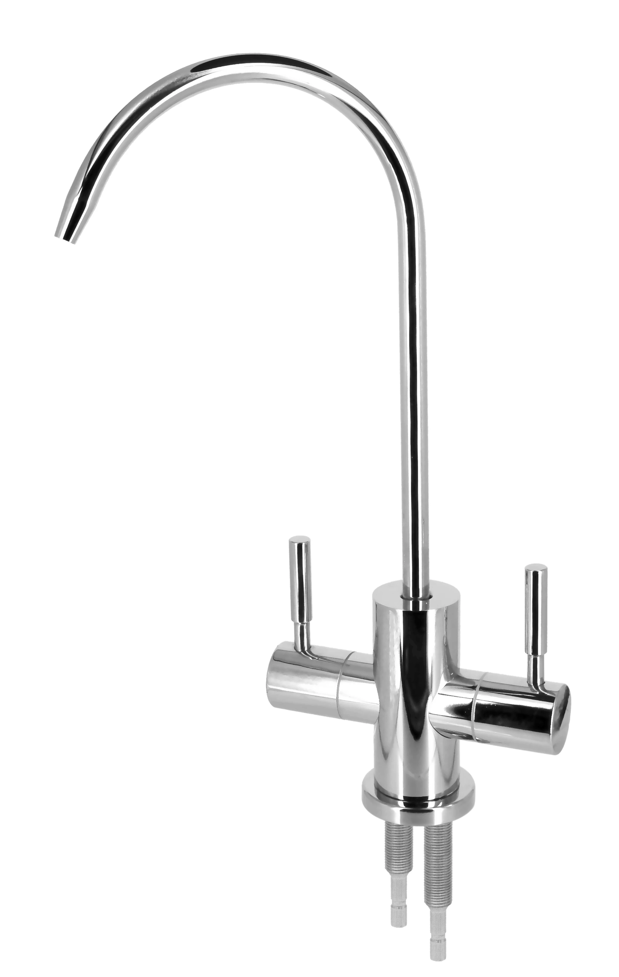 Stainless Steel 304NSF ROSH CE Faucet Water purifier RO Faucet Double Inlet And Outlet tap 1/4 Inch Connect Hose