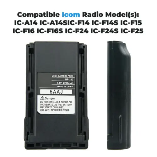 

10pcs NEW 7.4V 2200mAh Li-ion Battery Pack BP-232 for Radio Walkie Talkie ICOM IC-A14 IC-F24