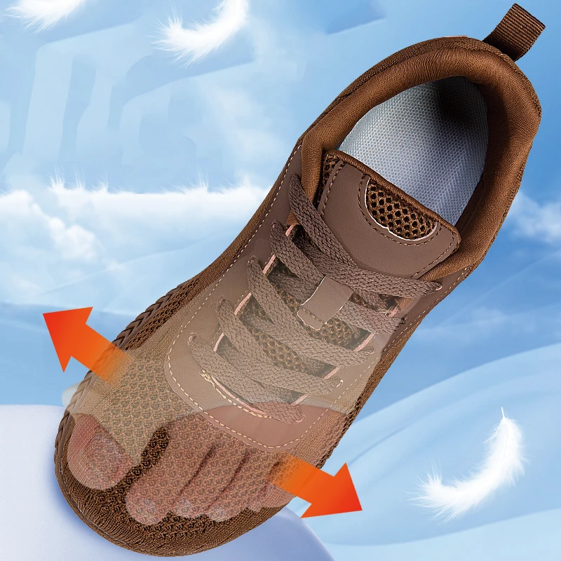 

New Unisex Wider Shoes Breathable Mesh Men Barefoot Wide-toed Shoes Brand Flats Soft Zero Drop Sole Wider Toe Sneakes Large Size