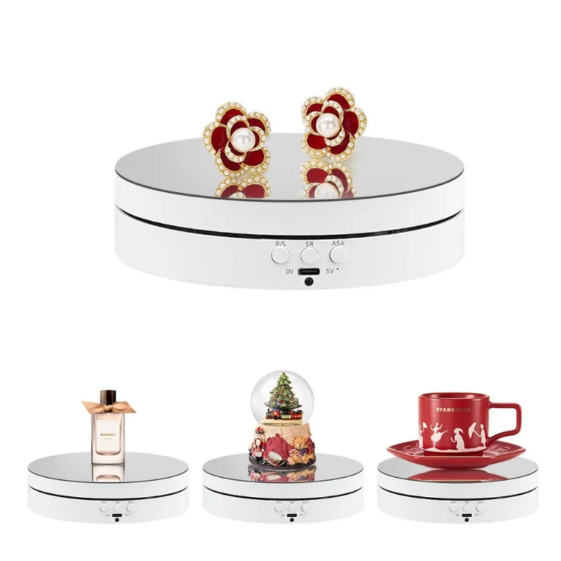 Automatic Rotation Jewelry Display Stand Electric Jewelry Display Rack Showcase Counter Watch Displays Holder Live Props