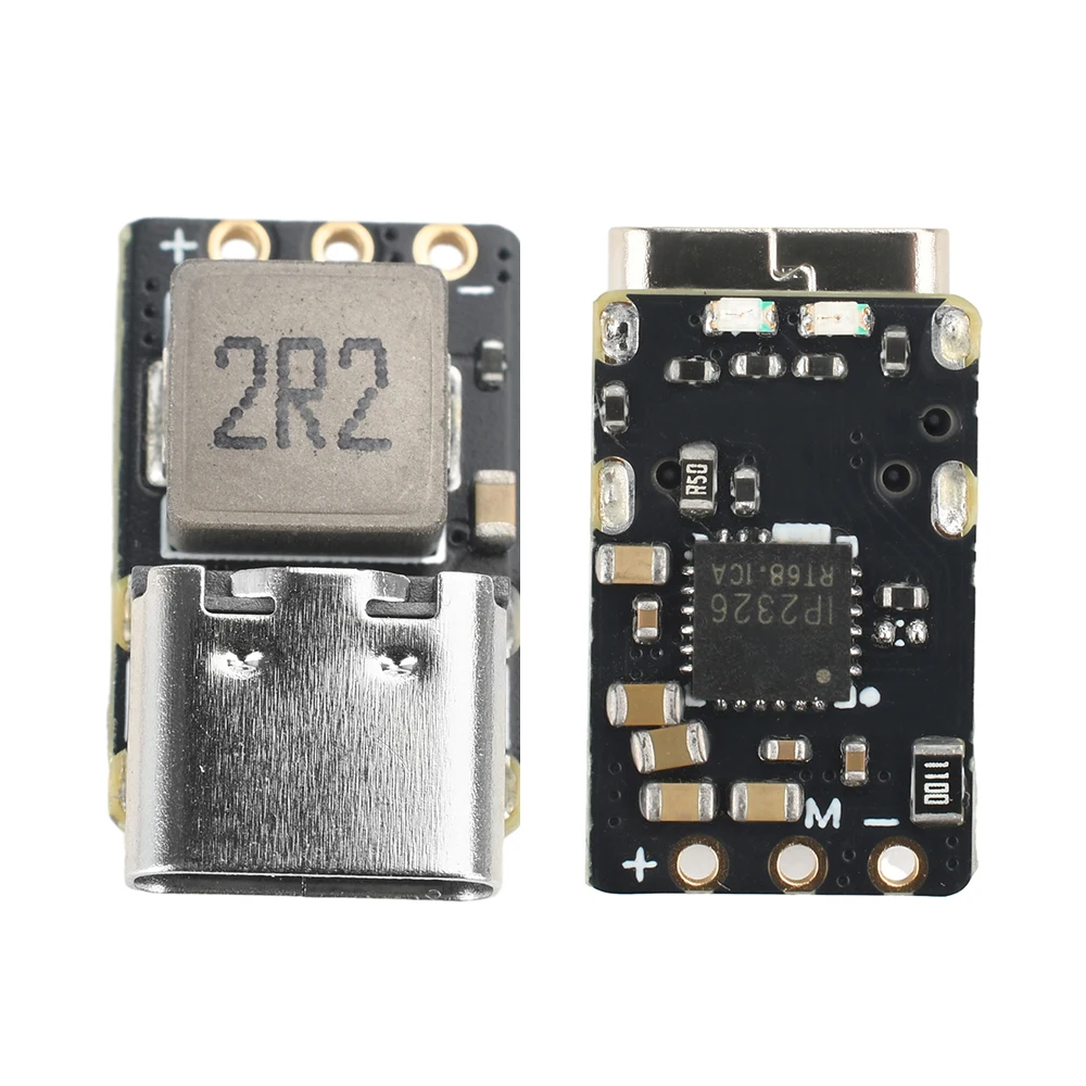2S/3S Mini 18W Fast Charging Module DC 4.5-9.5V 3.7V TYPE-C Boost Step Up Power Module Dual LED Indicators for Drones/Tools