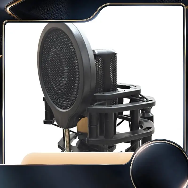 

1 PCS Microphone Professional Shock Mount Holder With Filter Screen Black Plastic+Metal For Condenser Mic