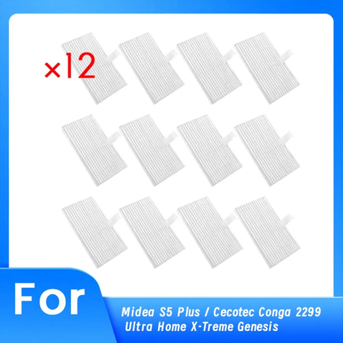 BRILLIANT 12 PCS Filter for S5 Plus / 2299 Ultra Home X-Treme Vacuum Cleaner Accessories Replacement