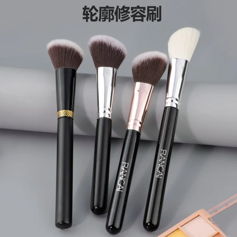 Large Powder Brush Flat Foundation Single Portable Makeup  Soft Bristle Blush Contour Dotting