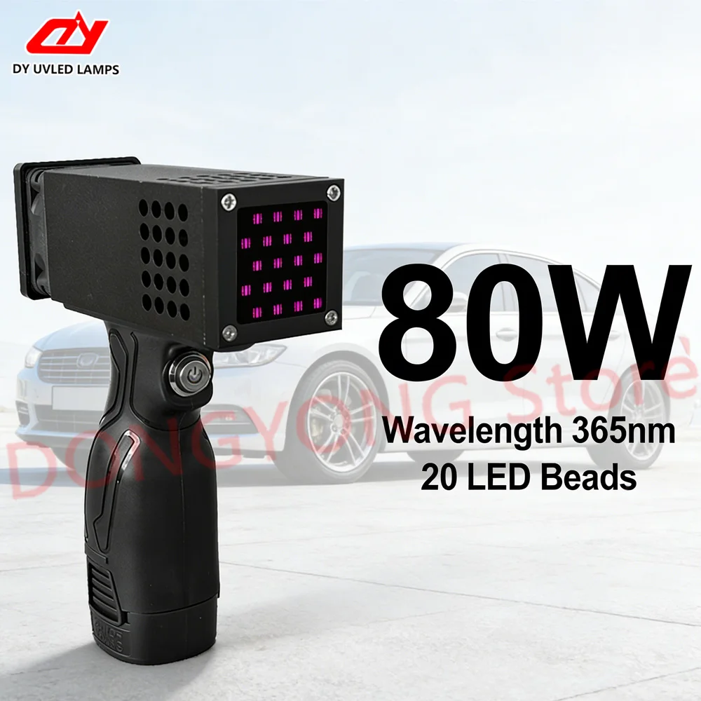 High power portable handheld car UV detection and flaw detection lamp for repairing sheet metal and painting