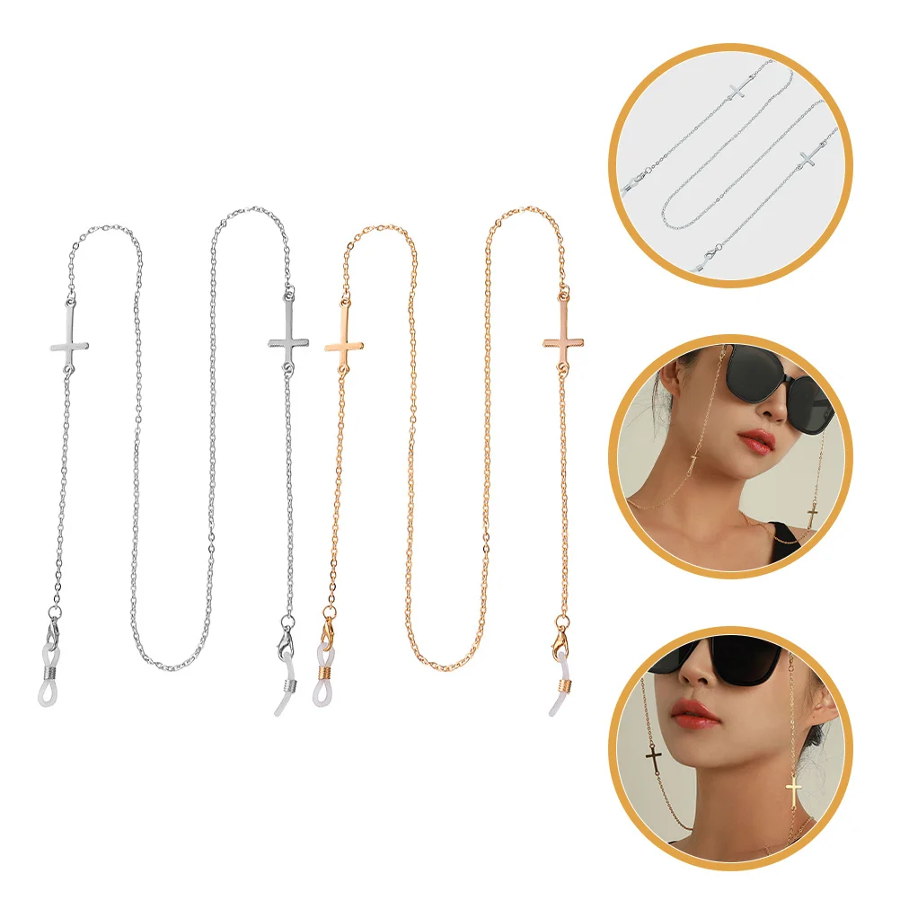 

2Pcs Fashionable Eyeglasses Chain Delicate Design Glasses String for Women Secure and Convenient for Activities