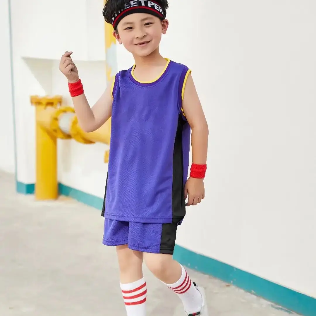 NEW 24/25 Children's clothing suit boy girl Basketball Jerseys  game team uniform training  Vest and shorts