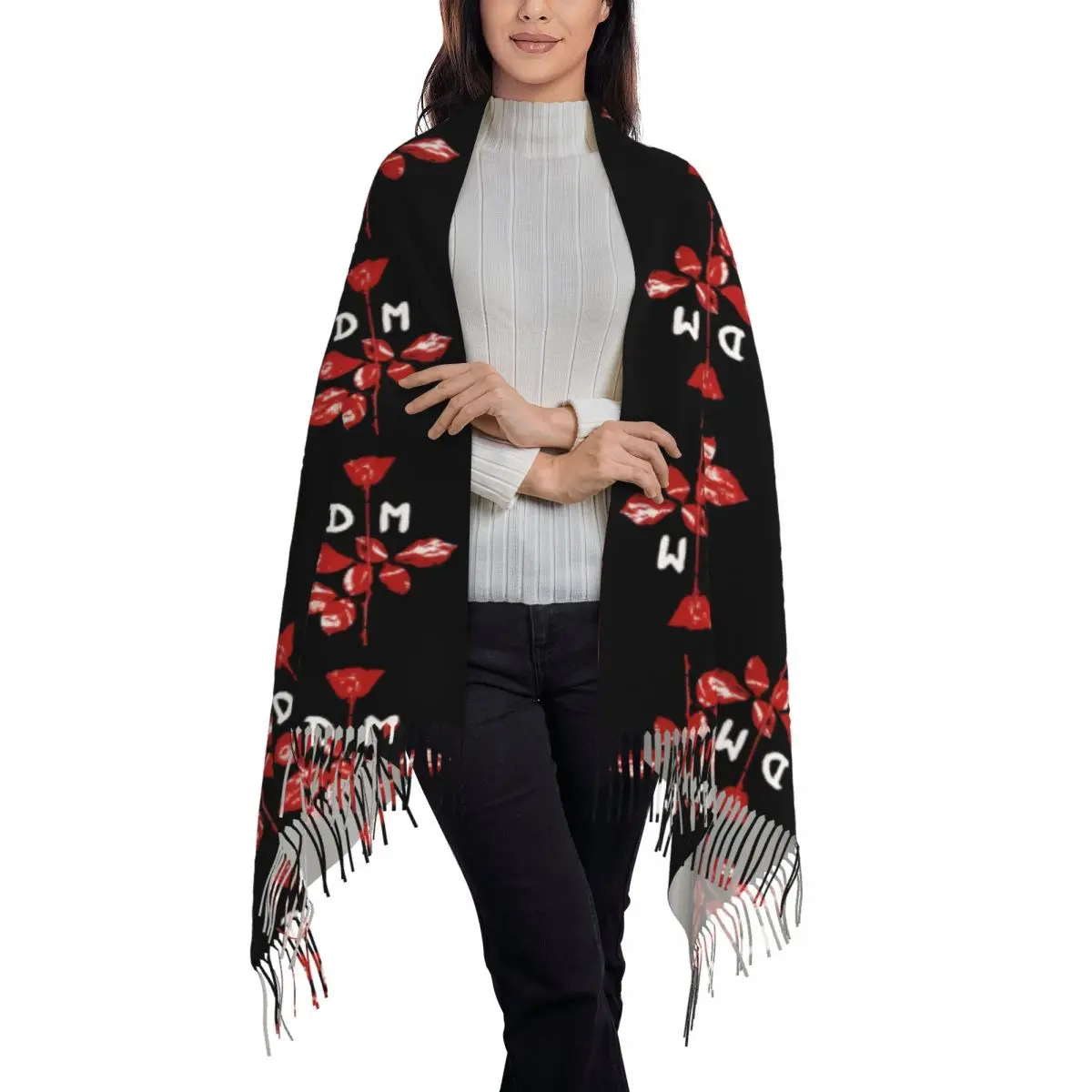 Customized Print Electronic Rock Depeche Cool Mode Scarf Women Men Winter Warm Scarves Shawls Wraps