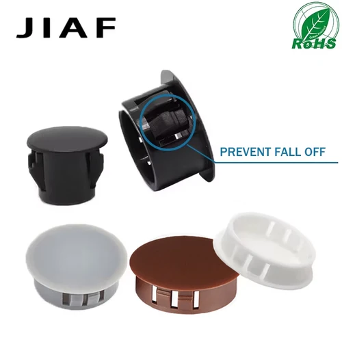 10 Uds. Tapones de plástico con orificio a presión, tapones con orificios para tornillos negros, cubierta de sujeción, tapones de bloqueo, tapones de plástico blancos para muebles de gabinete tapones armarios ikea