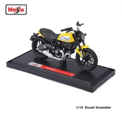 Maisto Ducati SCRAMBLER 1:18 스케일 오토바이 복제품, 오토바이 모델 컬렉션 선물 장난감