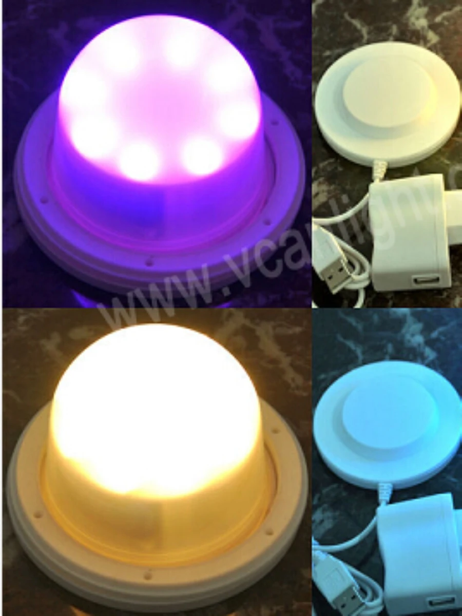 Colors Changing waterproof battery powered led lighting induction base remote control