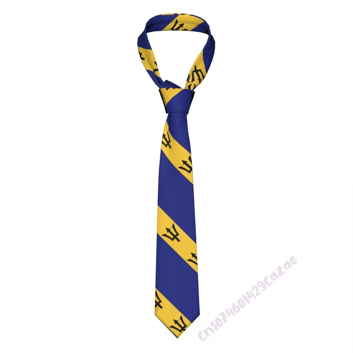 

Barbados Flag Neck Ties For Men Women Casual Plaid Tie Suits Slim Wedding Party Necktie Gravatas For Gift Proud