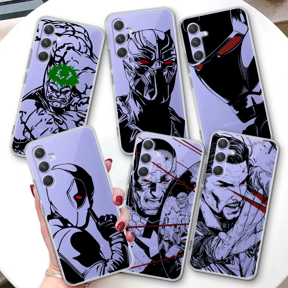 Marvel Super hero TPU Case for Samsung Galaxy A15 A21s A51 A13 A35 A54 A55 A41 A52 A53 A71 A14 A21 A24 A31 A33 A73 Phone Cover