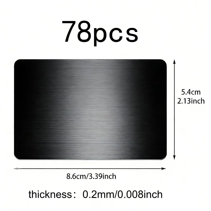 78pcs Black Graphic Engraving Aluminum Card Geometric Design Plate Durable Alloy Sheet for Art Creation Pattern Making