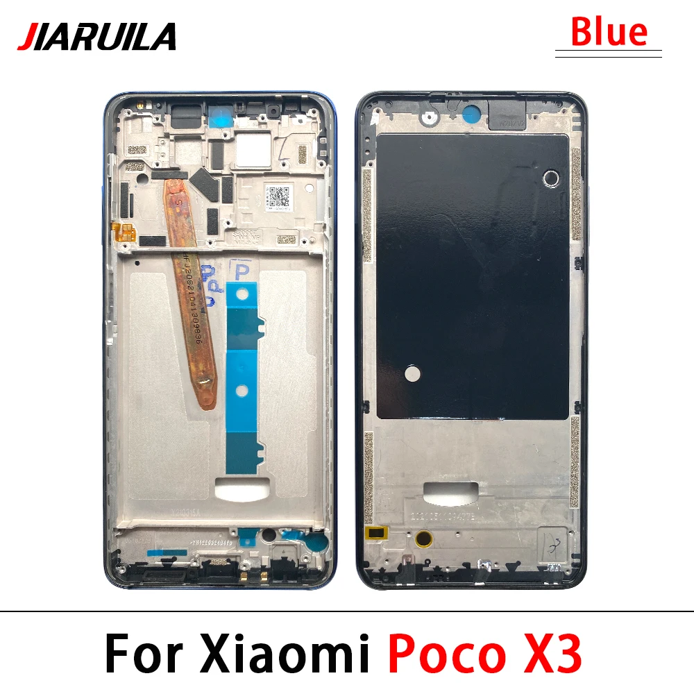 Housing Middle Frame LCD Bezel Plate Panel Chassis For Xiaomi Poco X3 NFC X6 Pro X5 Pro Front Frame Housing Bezel Repair