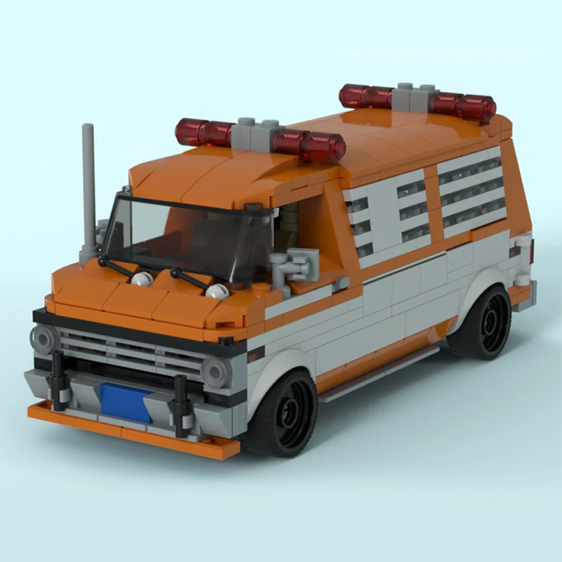 

Urban Rescue Vehicles Model MOC Building Bricks Retro Ambulance Modular Technology Children Holiday Gifts Assemble Toys Suit