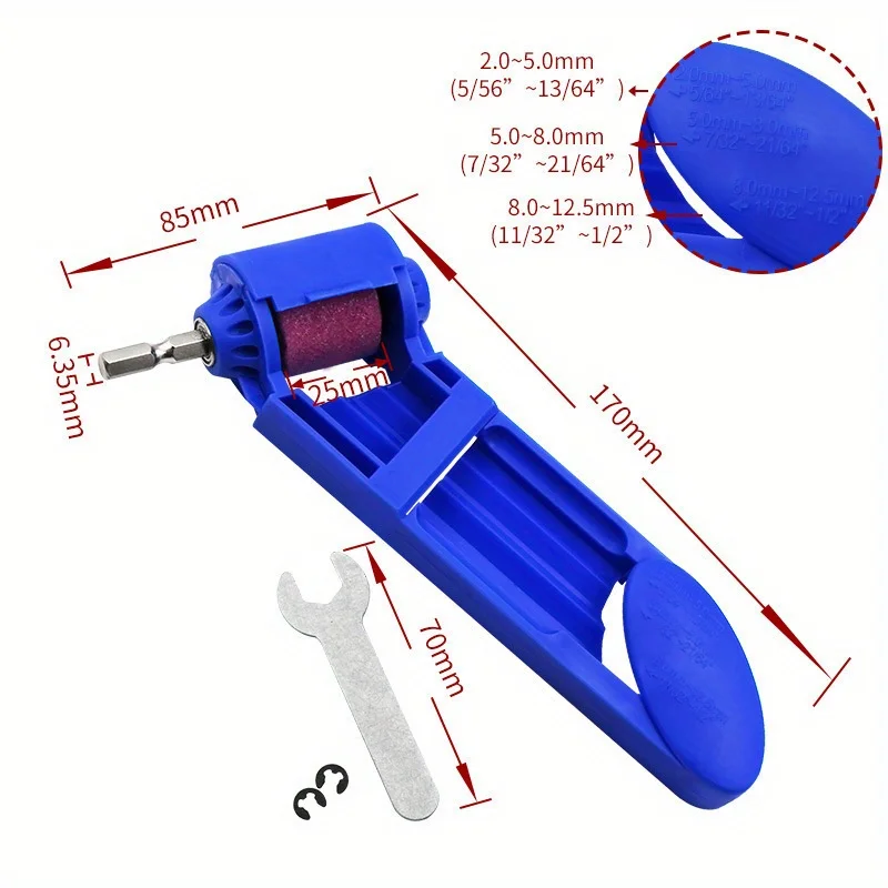 1pcs Portable Drill Bit Sharpener With Grinding Wheel For Quick And Easy Sharpening Of Nail Drill Bits, Sharp And Ready