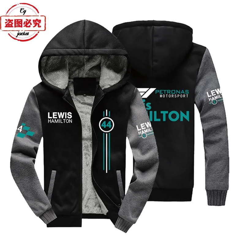 2024 New Printed Sweatshirt F1 Driver Lewis Hamilton No. 44 Logo Printed Fleece Hoodie for Men