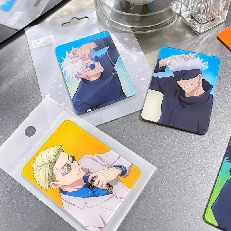 Anime Jujutsu Kaisen Kawaii Refrigerator Magnet Magnetic Stickers Surrounding Patch Gojo Satoru Decorate Cartoon Gift Wholesale