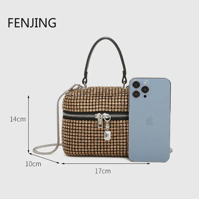 2023 Diamond Evening Bag Women\'s Bags New Female Crossbody Bag Small Ladies Design Square Handbag Luxury Designer Bag Woman