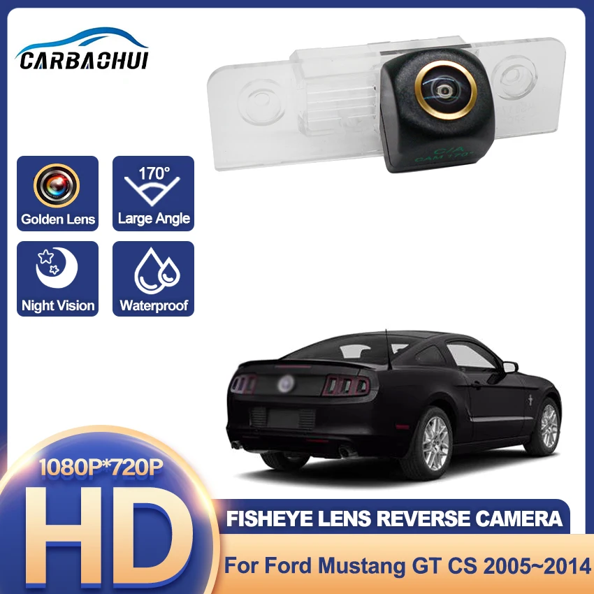 Rear View Camera For Ford Mustang GT CS 2005~2014 CCD Night Vision Reverse Camera Backup Camera license plate Camera Golden Lens