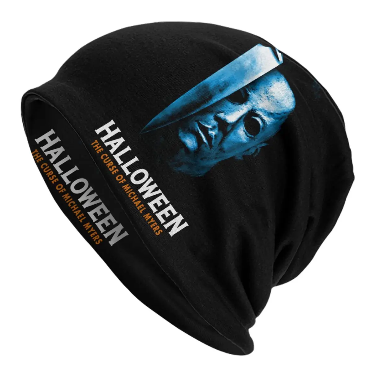Custom Halloween Michael Myers Skullies Beanies Caps Unisex Knitting Hat  Horror Movie Character Bonnet Hats Outdoor Ski Cap