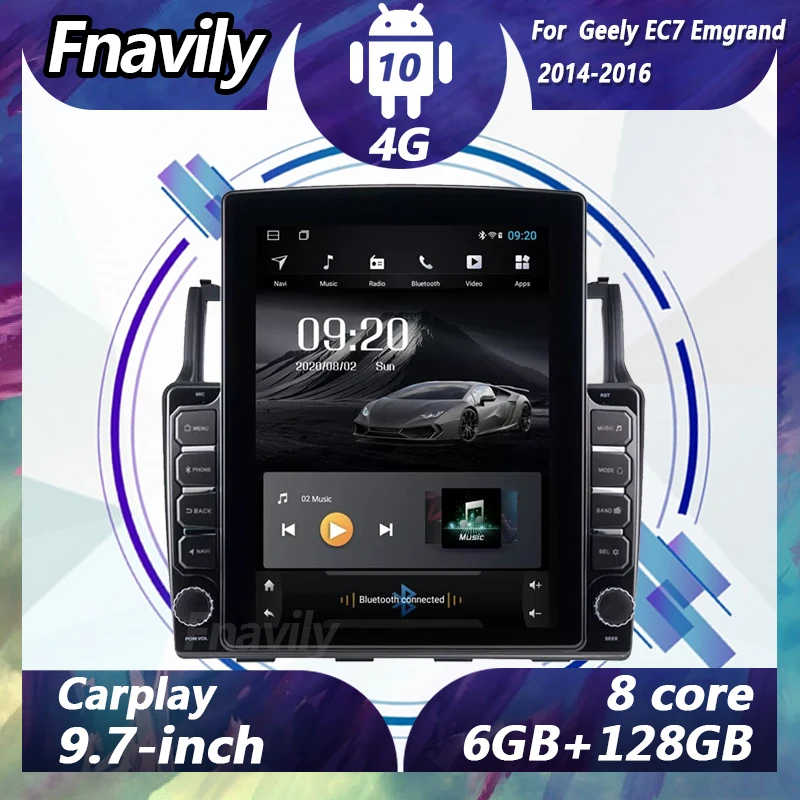 

Fnavily Android 10 car radio For Geely EC7 Emgrand video navigation dvd player car stereos audio GPS DSP BT 4G WIFI 2014-2016