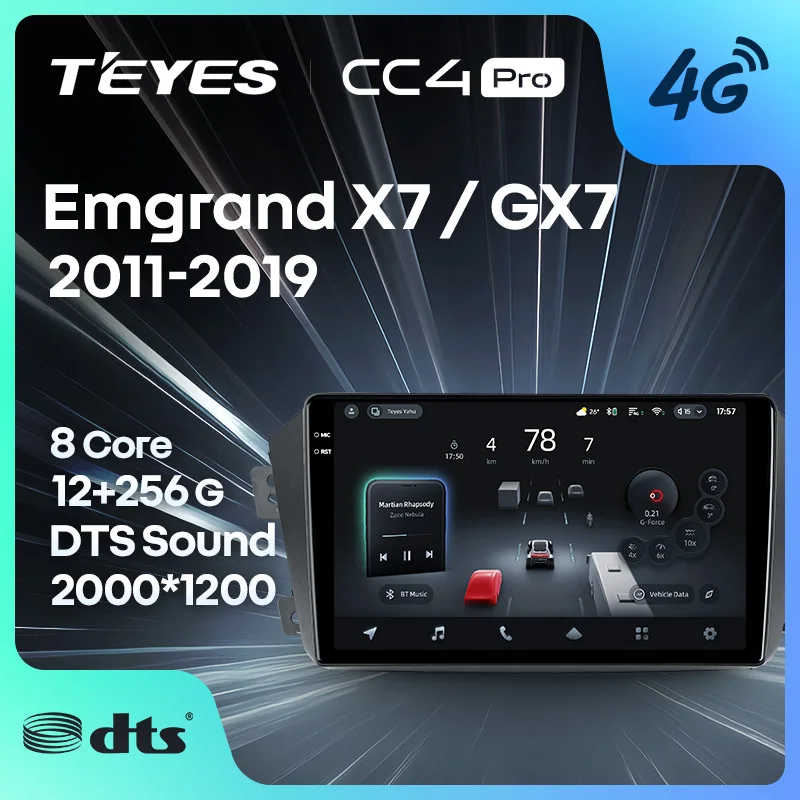 TEYES CC4 PRO For Geely Emgrand X7 1 GX7 EX7 2011 - 2019 CarPlay Radio Multimedia Stereo Car play Android Auto 2DIN Autoradio