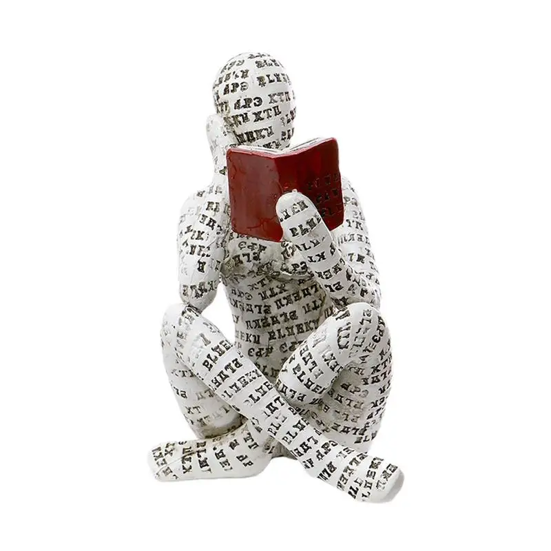 

Reading Women Figurine Thinker Aesthetic Sculpture Thinker Style Statue Decoration Reading Figurines Abstract Modern Pulp