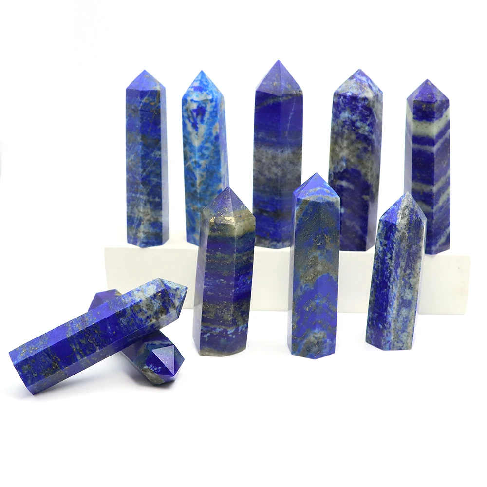

Natural Stone and Crystals Point Wand Witchcraft Lapis Lazuli Home Decoration Mineral Stones Crafts Room Aquarium Ornaments Gift