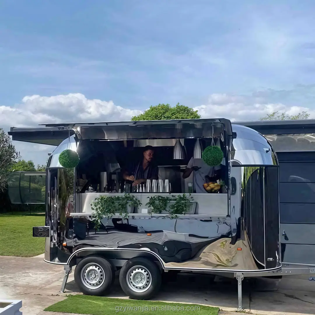 YWJ Custom Ice Cream & Pizza Fully Equipped Commercial Catering Mobile Food Truck Trailer for Sale