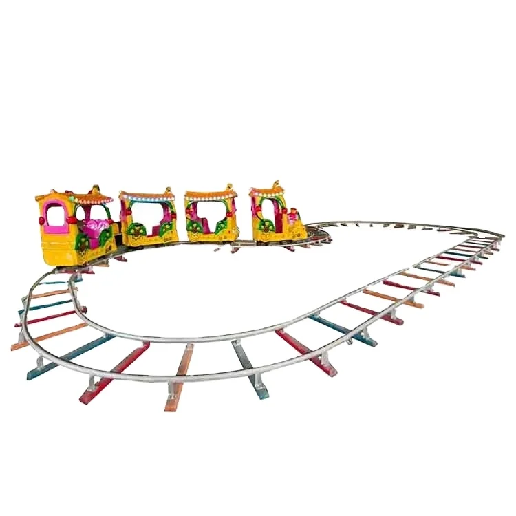 Outdoor Amusement Children Ride on Animal Design Train Equipment Electric Kid Track Train Ridepromote sales
