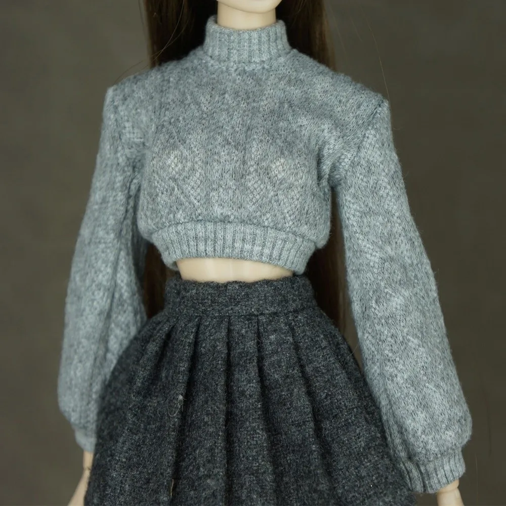 Handmade Doll Knitted Sweater Multicolored Mini 30cm Dolls Casual Dress Kids DIY Gift Toys Doll Accessories Tops for 1/6 Doll