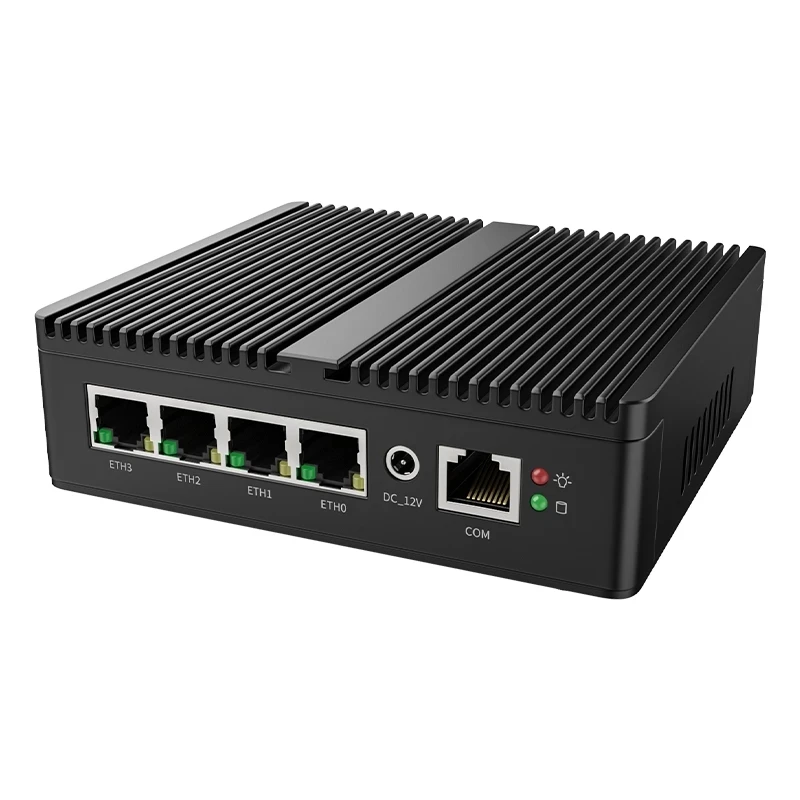Fanless Intel N150 Home Office Mini Router 4x2.5G LAN Linux Ubuntu Compact Industrial Mini Box Computer 8G DDR5 128GB SSD 4G SIM