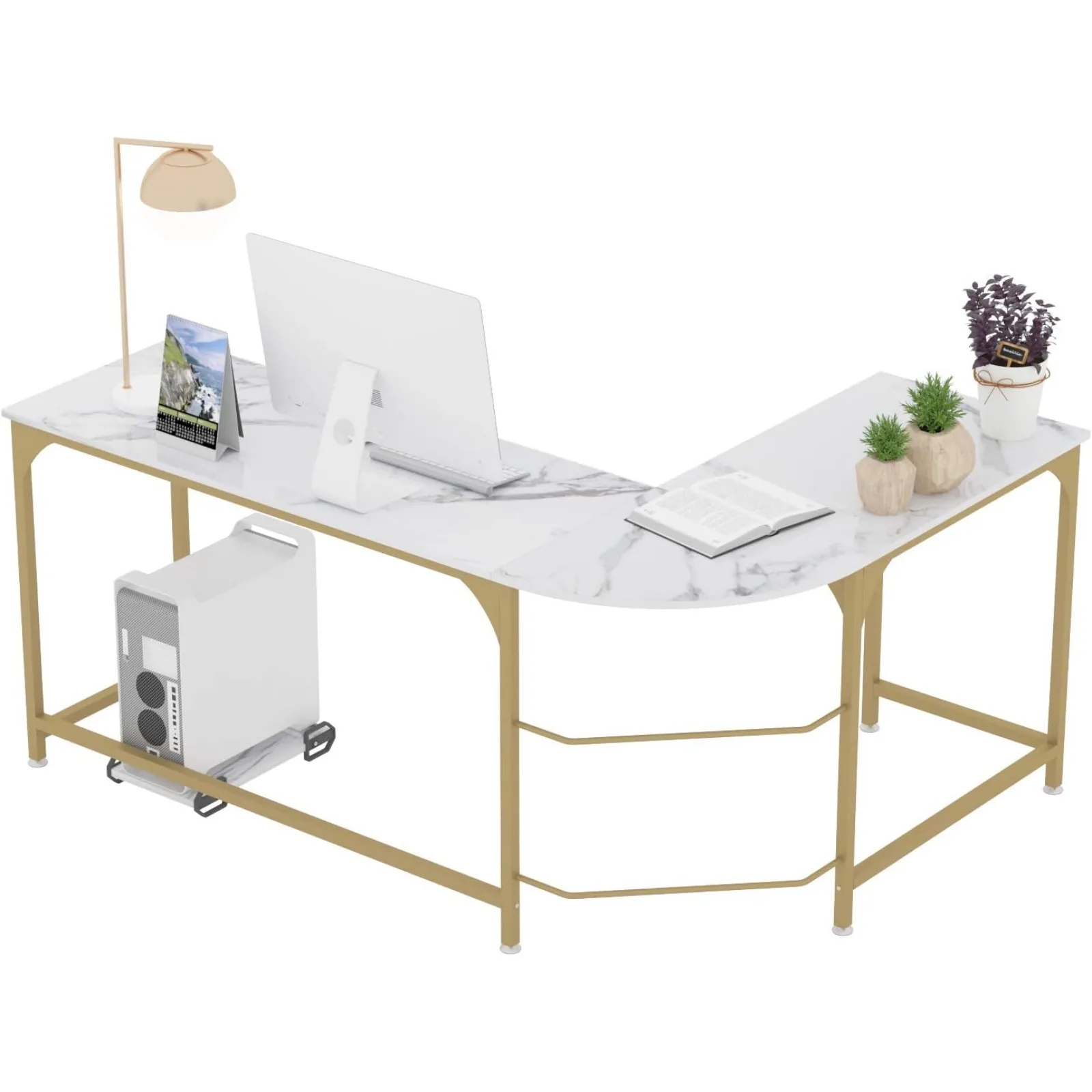 US Reversible L Shaped Desk White - 66.1