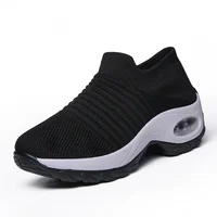 Women Sneakers Summer Fashion Black Sports Casual Shoes Breathable Mesh Lightweight Air Cushion Non-Slip Running Shoe Zapatillas 5