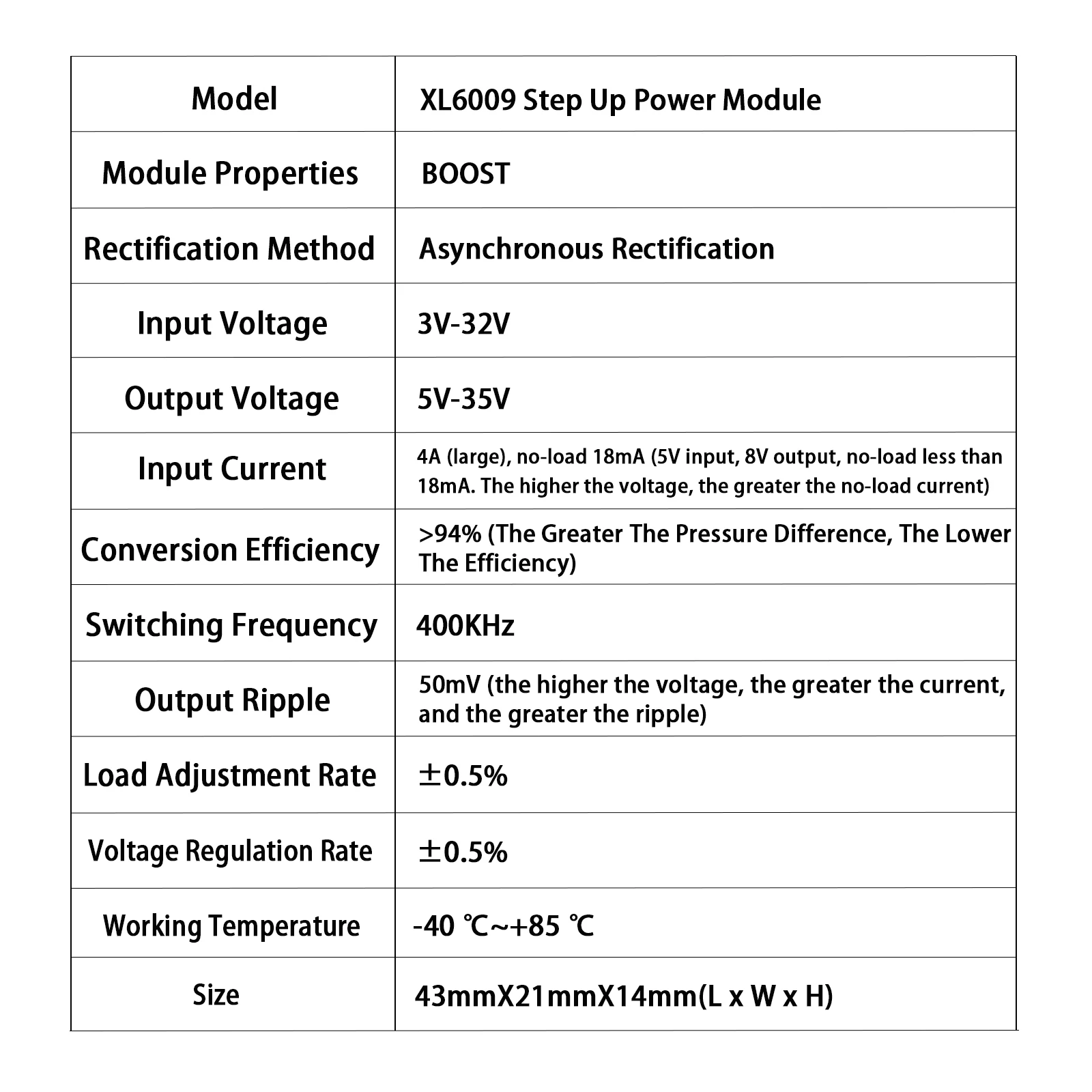 XL6019 DC-DC Adjustable Step Up Power Module 5A  High-Power Boost Volt Converter 3V-35V To 5V 6V 9V 12V 24V