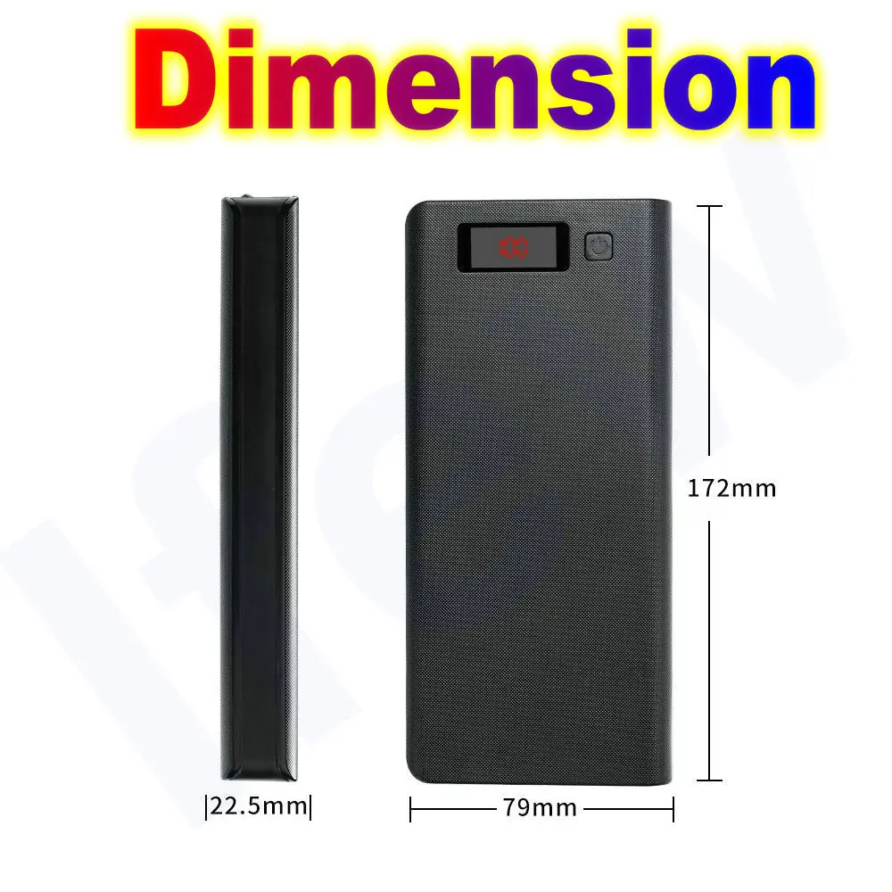 Power Bank Gehäuse 18650 Batterie DIY Shell Fall Halter Dual USB Typ C Batterie Box Handy Ladegerät Lade Lagerung Fall