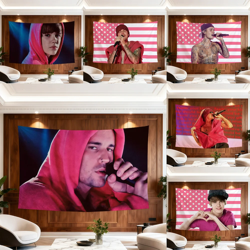 Singer Flag for Room Dorm J-Justin Camping Party B-Bieber Hogar Garage Living Room Bedside Wall Decor Banner Gift