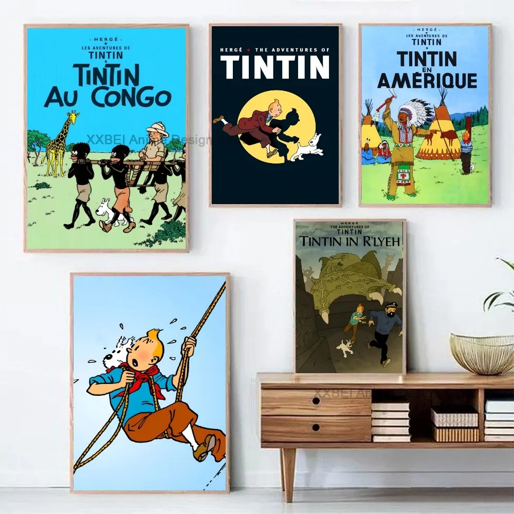 Tintins Adventure Poster Paper Print Home Living Room Bedroom Entrance Bar Restaurant Cafe Art Painting Decoration