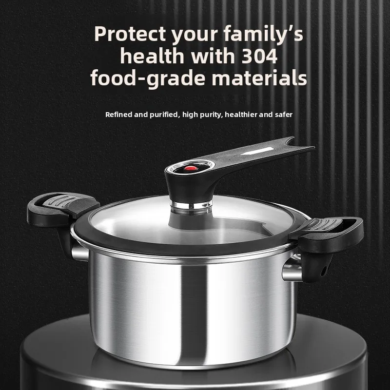 

Микроскороварка из нержавеющей стали 304, многофункциональная бытовая кастрюля для тушения, кастрюля для тушения, скороварка большой вместимости