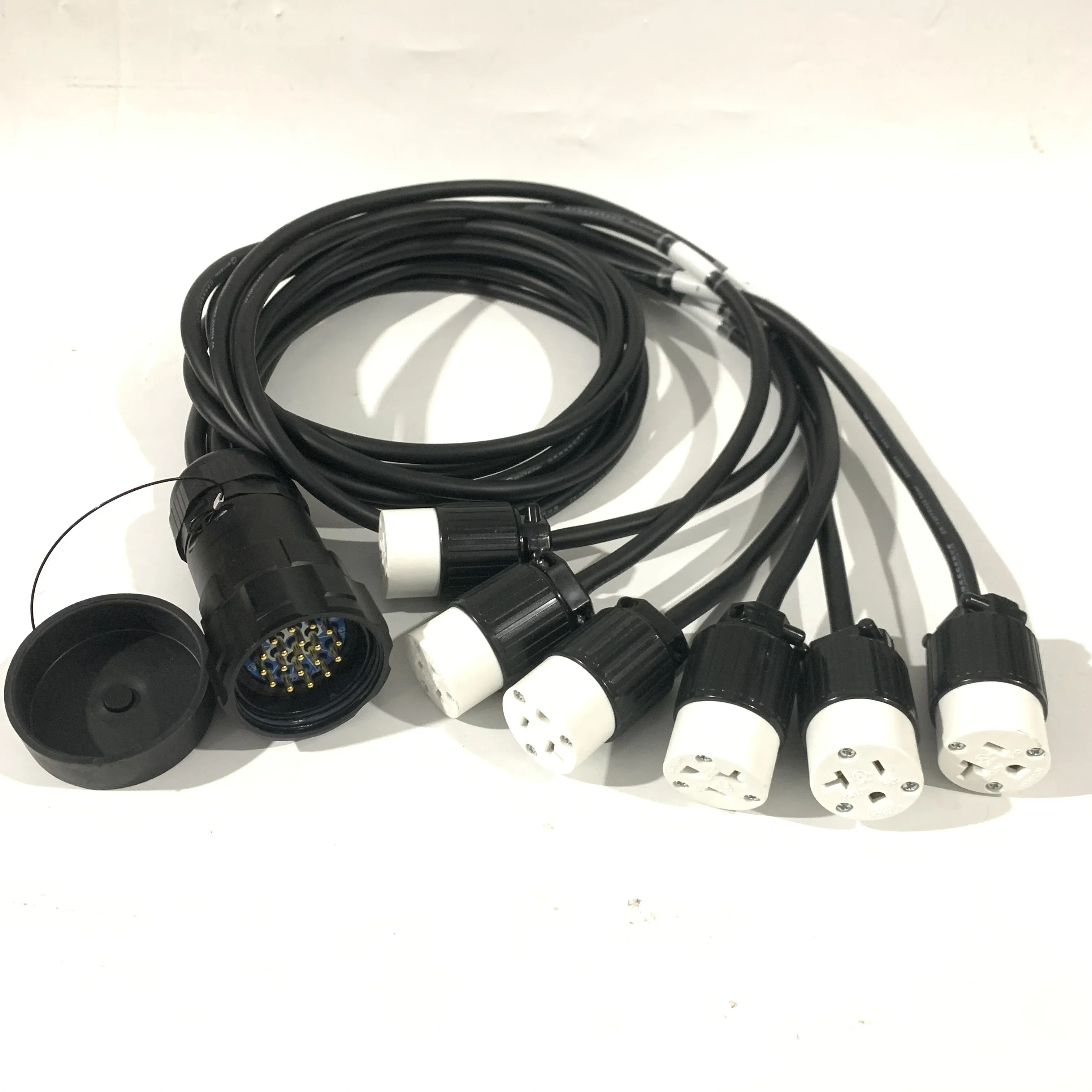 1.5M Socapex Fanout Breakout To 6 Circuit 20A Edison Tail Cable