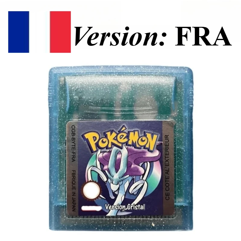 Pokemon FRA French 7 Styles Game Card Grey/Red/Yellow/Gold/Crystal/Blue/Green for GBC GBA SP High Quality Game paradise image 3
