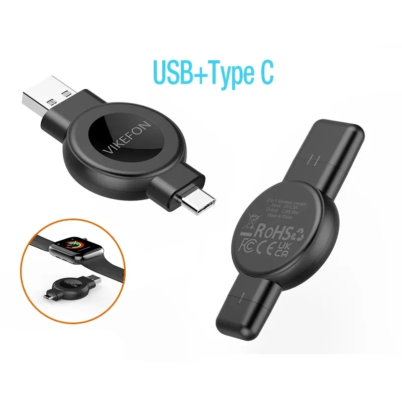 

Magnetic 2 In 1 Watch Wireless Charger for Apple Watch Samsung Galaxy 6/5Pro/4/3 Active IWatch 8 7 6 5 SE Fast Charging Station