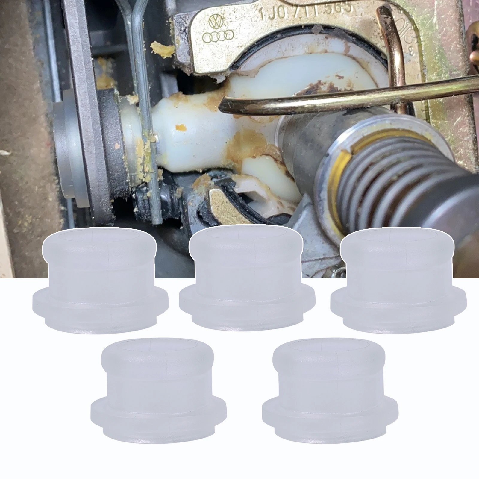 5PCS Bushing Fix For VW Bora Polo Jetta Golf MK4 MK2 Speed Gearbox Shift Lever Rubber Sleeve Shift Lever Rubber Replacement