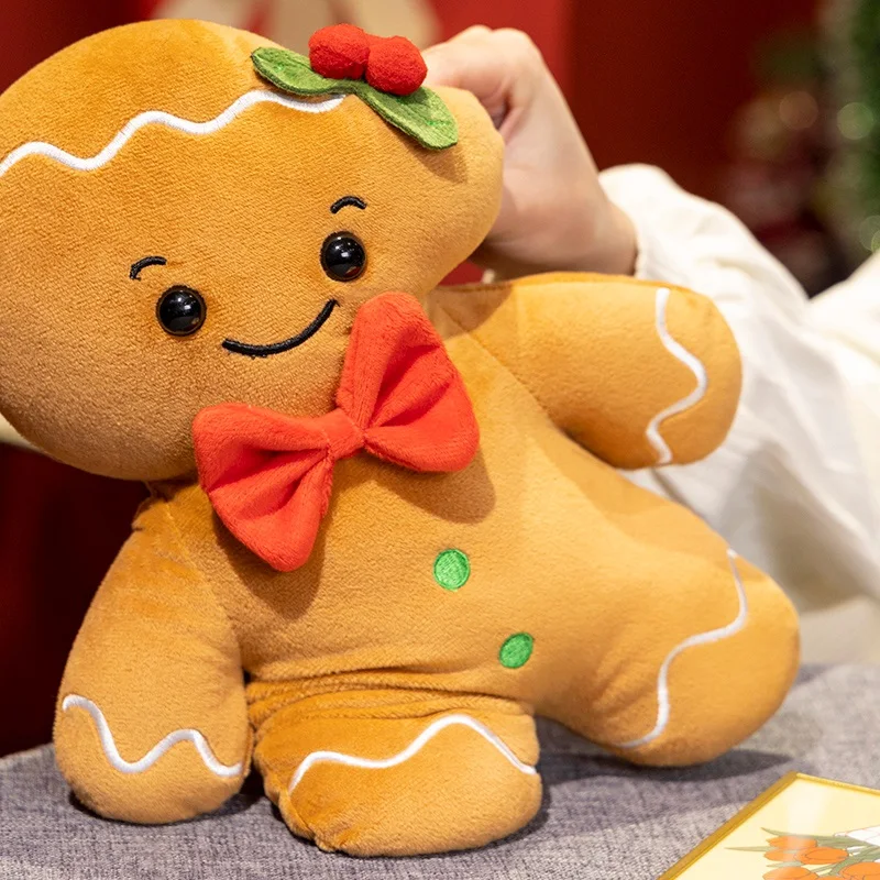 21 Arten Cartoon Weicher Lebkuchenmann Plüschpuppe Kissen Anhänger Weihnachts-Lebkuchen Plüschtier Heimdekoration Geschenk für Jungen und Mädchen – Detail 1