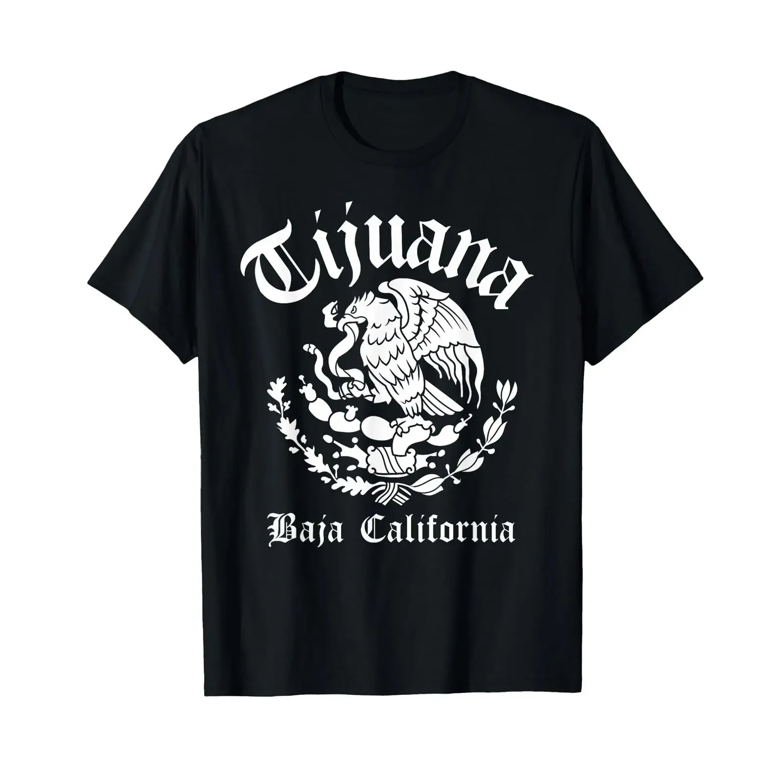 Tijuana with Mexican Emblem T Shirt vintage Washed Stretched homme Slightly fashion Unisex designer clothes graphic