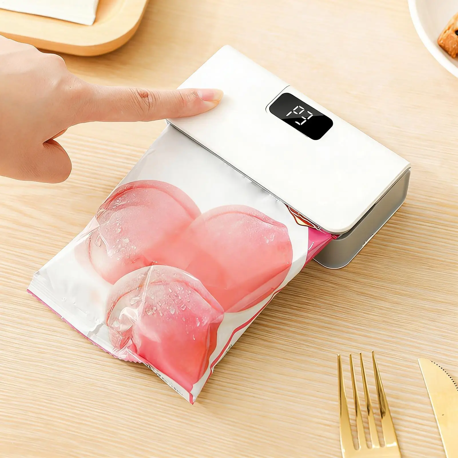 Magnetic Bag Sealing Machine 6 Level Portable Food Resealer Rechargeable Heat Sealer For Snack Chips Fridge Storage Gadget