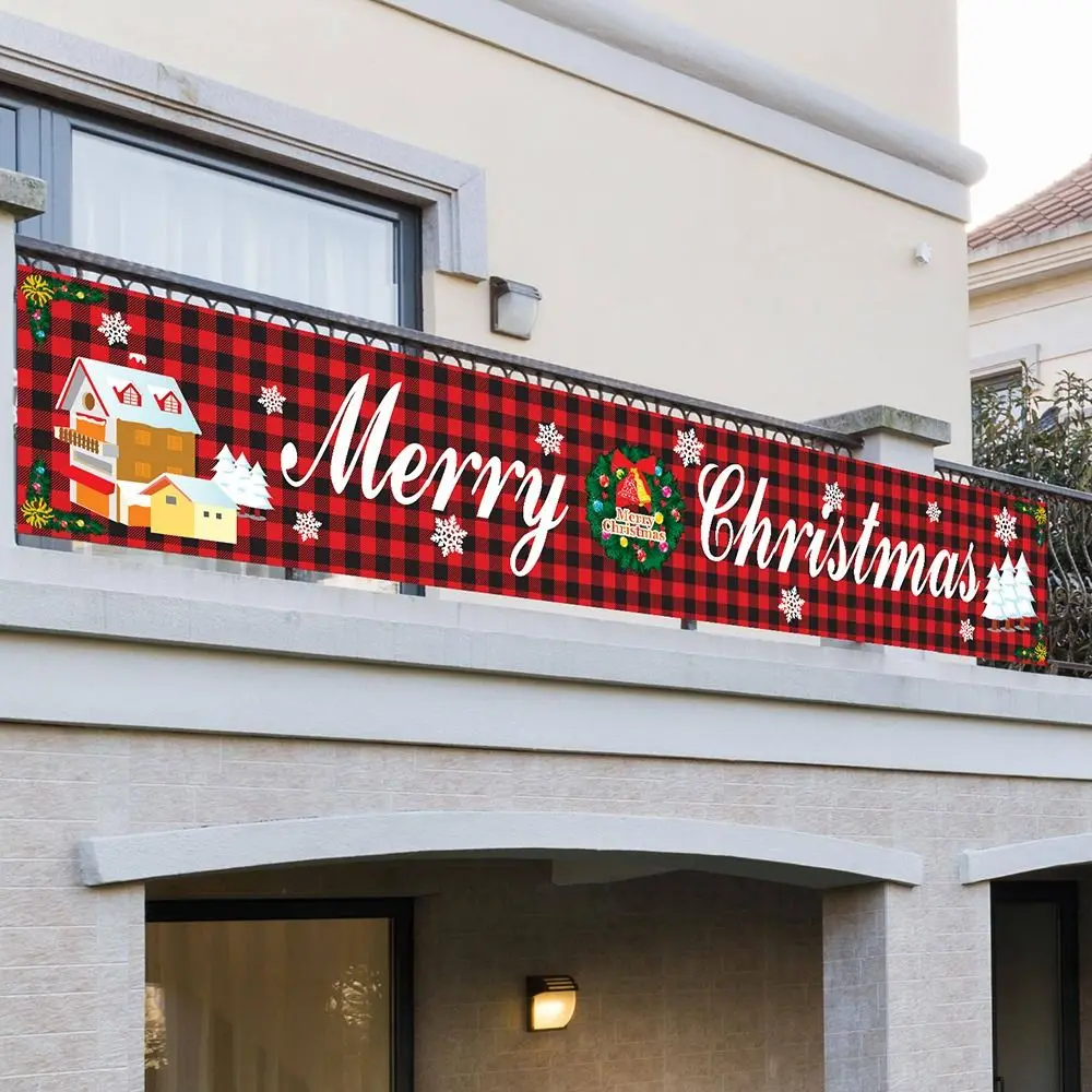 

Large Party Supplies Festival Ornaments Holiday Arrangement Garden Christmas Decoration Pull Flag Flag Banner Christmas Banner