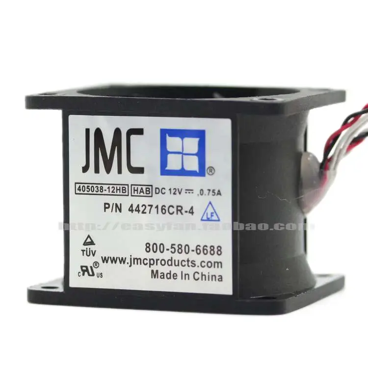 

JMC 405038-12HB HAB 12V 0.75A 4038 4cm Dual Leaf Fan 405038-12HB HAB PN 442716CR-4 40x50x38mm Cooling Fan Cooler